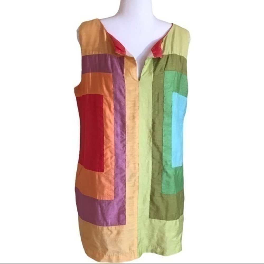 Soft Surroundings Colored Patchwork Tunic Top - image 1